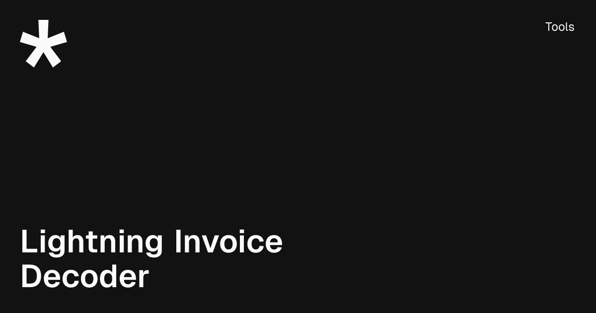 Lightning Invoice Decoder | Spark